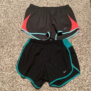 2 Pairs Nike Athletic Running Shorts Womens sz S